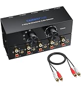 CAMWAY Professional 3.5mm RCA Audio Switch - 1X4, 4X1 Bi-Directional Stereo Audio Switch Selector...