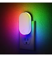 Briignite Plug in Night Light, RGB Night Lights Plug into Wall with Foldable Plug, Dusk to Dawn L...