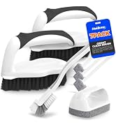 Holikme Deep Cleaning Brush Set, Scrub Pads with Scraper Tip for Pool Walls, Bathroom, Grout, Flo...
