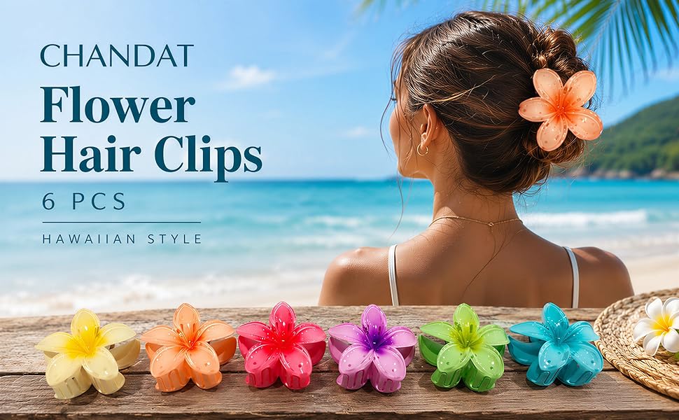 6pcs flower hair clips