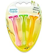 Tinkle Bikini Trimmer 1 Pack | 3 Shavers | Disposable Razor with Moisture Strip for Shaving Sensi...