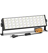 YAYIT 100W LED Shop Lights with 6FT Cord, Swtich, 12000LM Plug in Garage Light, 5000K Daylight Sh...