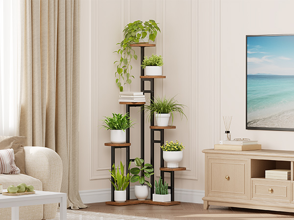 corner plant stand indoor