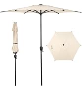 Abba Patio 7.5FT Lyon Outdoor Patio Umbrella Outdoor Table Umbrella with Push Button Tilt and Cra...