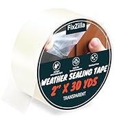 FixZilla Window Sealing Tape for Winter 2 Inch x 90 Feet Clear Window Insulation Tape Seal for Cl...
