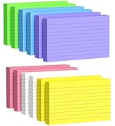 Index Cards 3x5 Inch, 600sheets, Flash Cards,Ruled Lined Colored Note Cards Paper For Studying, S...