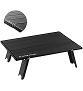 ROCK CLOUD Folding Beach Table Aluminum Portable Camping Table Ultralight, Black