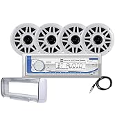 Dual MXP154SG Marine AM/FM Digital Media Receiver with Built-in Bluetooth | (4) 6.5? Marine Speak...