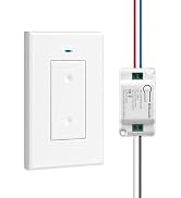 Wireless Light Switch and Receiver Kit, WILAWELS Wireless On Off Switches for Ceiling Light, Lamp...