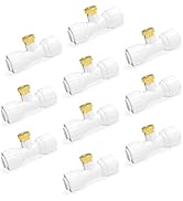 Tee Connector White 10PCS,Mister Nozzle Replacement,Outside Brass Misters Nozzles & Tees,Outdoor ...