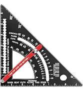 NORTOOLS Carpenter Square 7 inch,Adjustable Rafter Framing Square Tools,T Square Multi-Purpose Al...