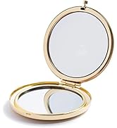Mpowtech Gold Compact Mirror for Purse - 1x/2x Magnification Travel Makeup Mirror 2.76 Inch Doubl...
