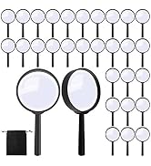 Elcoho 48 Pack Handheld Magnifier Plastic Magnifying Glass for Reading Jewelry Home Office Desk A...