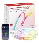 SwitchBot LED Strip Light 5M Work with Alexa, 72 LEDs/m, Matter LED Lights Compatible with Apple ...