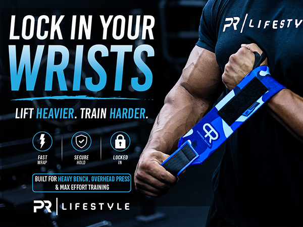 PR Lifestyle Personal Record wrist wraps lock in your wrists