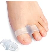Promifun Gel Toe Corrector, 10 Pack of Toe Separators with 2 Loops, Big Toe Spacer for Bunion Pai...