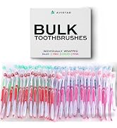 Bulk Toothbrushes Pack - 148 Individually Wrapped Toothbrushes Bulk for Travel, Hotels, AirBnB Gu...