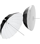 NEEWER 71"/180cm Parabolic Reflective Umbrella Photography with White Inner, Soft Lighting with D...