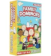 AQUARIUS Peanuts Family Double 6 Dominoes Game – Snoopy & Friends Classic Domino Set for Kids and...