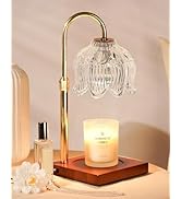 Dimmable Flower Candle Warmer Lamp with Timer, Height Adjustable Candle Lamp Warmer Unique Gifts ...