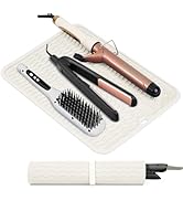 Suafrnut Oversize Silicone Heat Resistant Mat, Portable Travel Mat Cover for Curling Irons, Flat ...