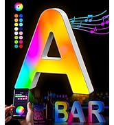 selfila Name LED Letter Night Light - Smart APP with 128+ Scenes DIY Mode Music Sync Custom Splic...