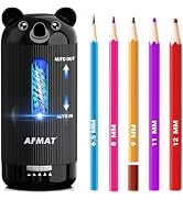 AFMAT Electric Pencil Sharpener, Fully Automatic, for 6.5-12mm Pencils | Rechargeable & Cordless,...