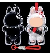 LUFEEMGA Protective Case for LABUBU Surprise Shake Doll,Clear Plastic Display Protective Cover PV...