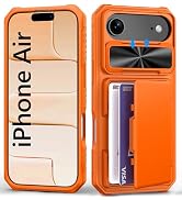 BXYJY for iPhone Air Phone Case Wallet, Card Holder (4-5 Cards), Slide Camera Cover, Military Gra...