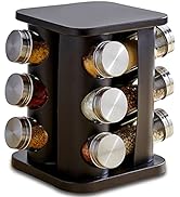 TINMIX Revolving Spice Rack Organizer with 12 Jars, Countertop Spice Seasoning Rack Tower with 12...