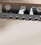 Delamu 2 Pack Metal Under Desk Cable Management Tray, U Channel Cord Organizer Box, Office Under ...