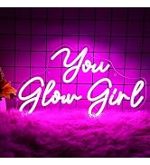 Neonawall You Glow Girl Neon Sign LED Light up You Glow Girl Sign for Wall Decor USB Powered Swit...