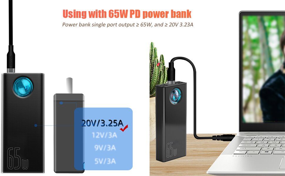 Type C Male Input to DC 5.5 x 2.1mm Male Power Charging Cable3