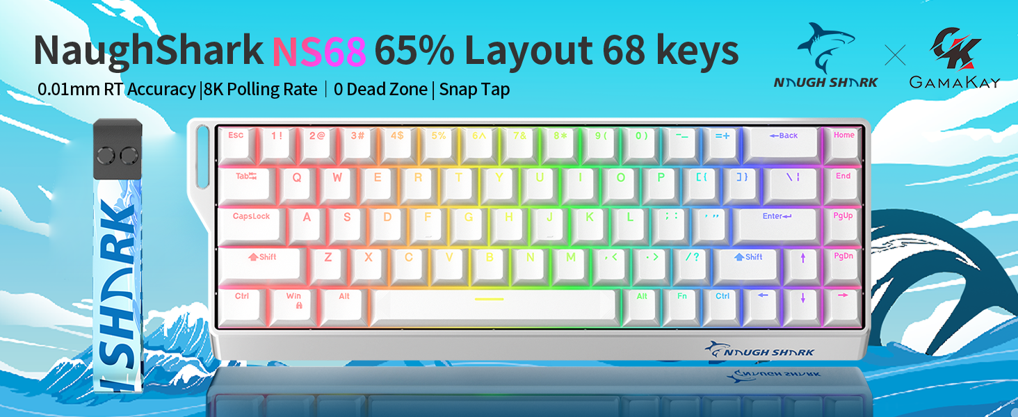 NS68 Hall Effect Rapid Trigger Gaming Keyboard