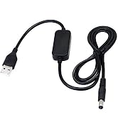 SinLoon 3.28ft USB 5V to DC 12V Converter Step Up Voltage Converter Power Cable,for Camera, Desk ...