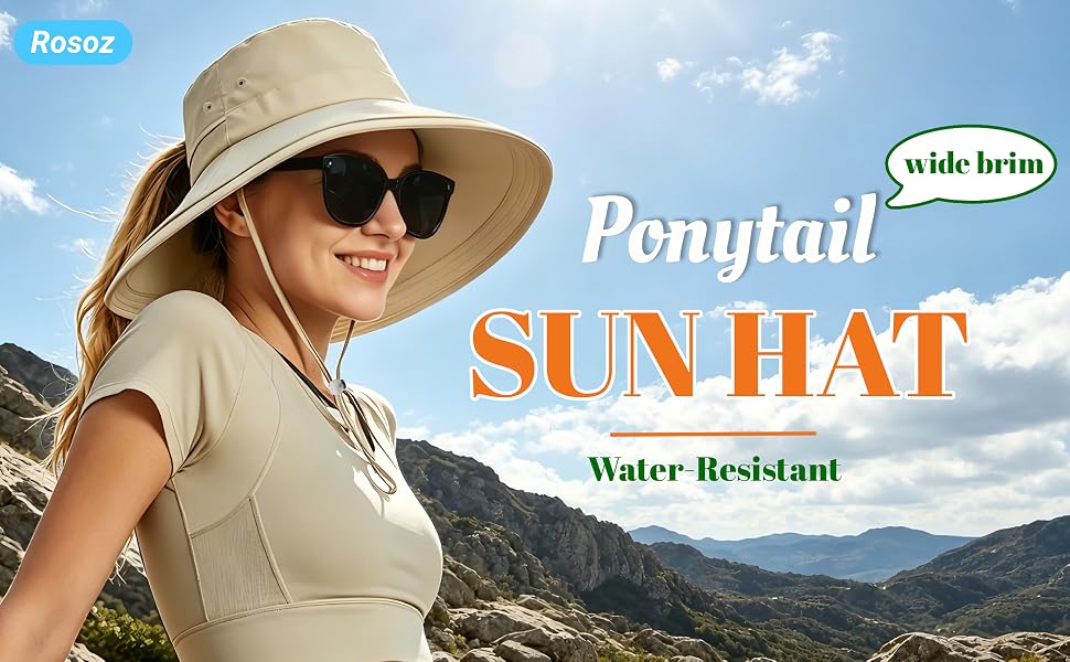 women ponytail sun hat