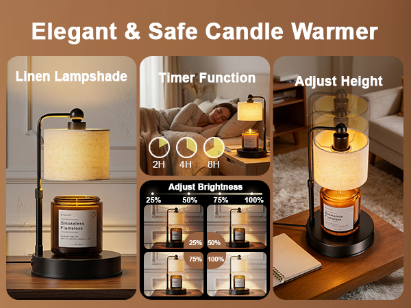 Candle Warmer with Adjustable Features