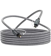 15ft Optical Audio Cable Long, Toslink S/PDIF Standard Fiber Optic Cord for Digital TV to Soundba...