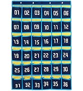 Loghot Numbered Classroom Sundries Closet Pocket Chart for Cell Phones Holder Wall Door Hanging O...