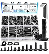 Bemaka 888PCS Metric Screw Assortment Kit, M2 M3 M4 M5 Metric Bolt Assortment, Button Head Socket...
