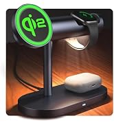iVANKY 4 in 1 Qi2 Certified Wireless Charger Stand for iPhone 17e, Night Light for MagSafe Chargi...