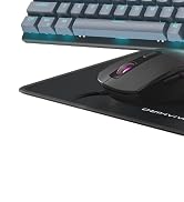 Mechanical Gaming Keyboard and Mouse, 98 Keys LED Backlit Keyboard with Gray Floating Keycap Blue...