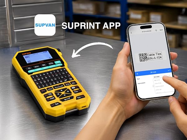 Connects Via Bluetooth To Phone & SUPRINT App For Custom Editing