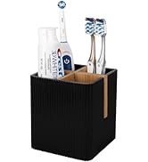 rejomiik Toothbrush Holders for Bathrooms Countertop, 4 Slots Electric Tooth Brushing and Toothpa...
