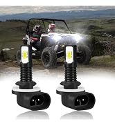 HMCYCI 881 LED Headlight Bulbs Fit For Polaris Ranger Sportsman RZR 500 570 700 800 Arctic Cat AT...