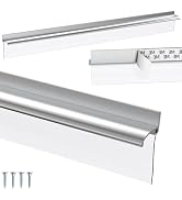 BSFRNF 30" Chrome Framed Shower Door Replacement Bottom Deflector, Applied Mounting Tape and Screws