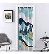 Mightree Doorway Curtain Blackout Door Curtain, Thermal Insulated Doorway Curtains, Sliding Close...