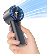 BRGRMEI Handheld Turbo Fan with 5000mAh Battery, 13000RPM Brushless Motor, Turbo Fan Handheld Fea...