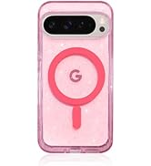 Tuokiou for Google Pixel 10 Pro XL Case Magnetic Translucent Compatible with MagSafe Crystal Glit...