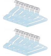 gofuch Ultra-Thin Metal Hangers, 100 Pack Non-Slip PVC Coated Space Saving Clothes Hangers for Cl...